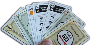 Monopoly Deal Hand with Seven Cards