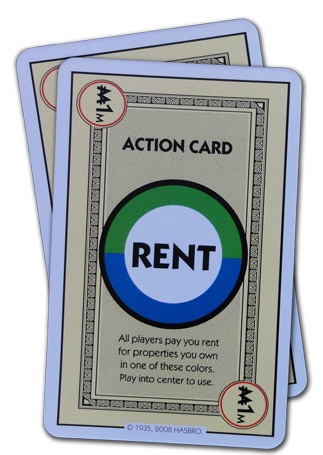 Monopoly Deal Blue And Green Rent Card