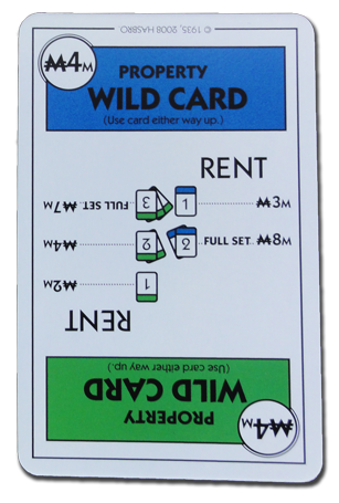 Monopoly Deal Dark Blue And Green Wildcard Card