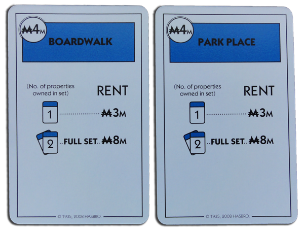 Monopoly Deal Dark Blue Property Card