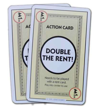 Monopoly Deal Double The Rent Action Card