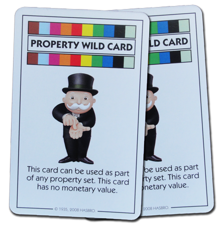 Monopoly Deal Multicolor Wildcard Card
