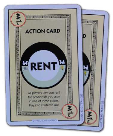 Monopoly Deal Railroad And Utility Rent Card