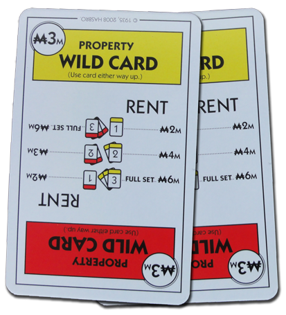Monopoly Deal Red And Yellow Wildcard Card